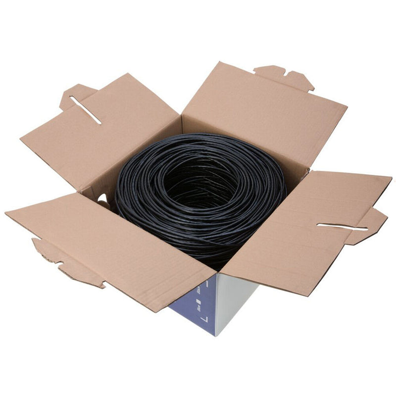 SatMaximum Cat 5e UTP Plenum Bulk Ethernet Cable (1000', Black)