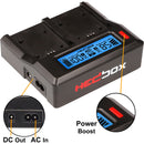 Hedbox RP-DC50 Digital LCD Dual Battery Charger Kit with RP-BPA60 Battery Plates