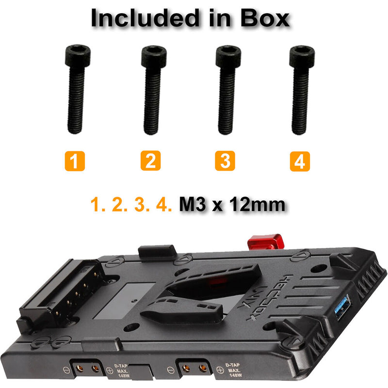 Hedbox UNIX II Aluminum Power V-Lock Plate