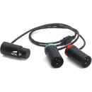 DigitalFoto Solution Limited AR74 5-Pin XLR-F to Dual 3-Pin XLR-M Y-Cable (1.6')