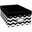 Pioneer Photo Albums Chevron Archival Storage Photo Box (Black and White)