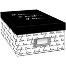 Pioneer Photo Albums Live, Laugh, Love Archival Storage Photo Box (Black and White)