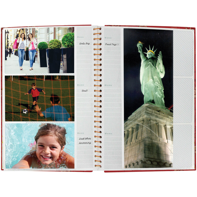 Pioneer Photo Albums Bi-Directional Memo Pocket 3-Up Album (Red Foliage, 4 x 6")