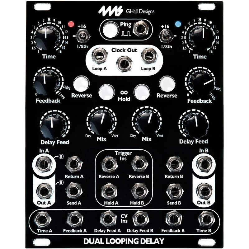 4ms Dual Looping Delay Eurorack Module (Black, 20 HP)