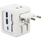 QVS Universal Power Adapter with Triple USB Charging Ports