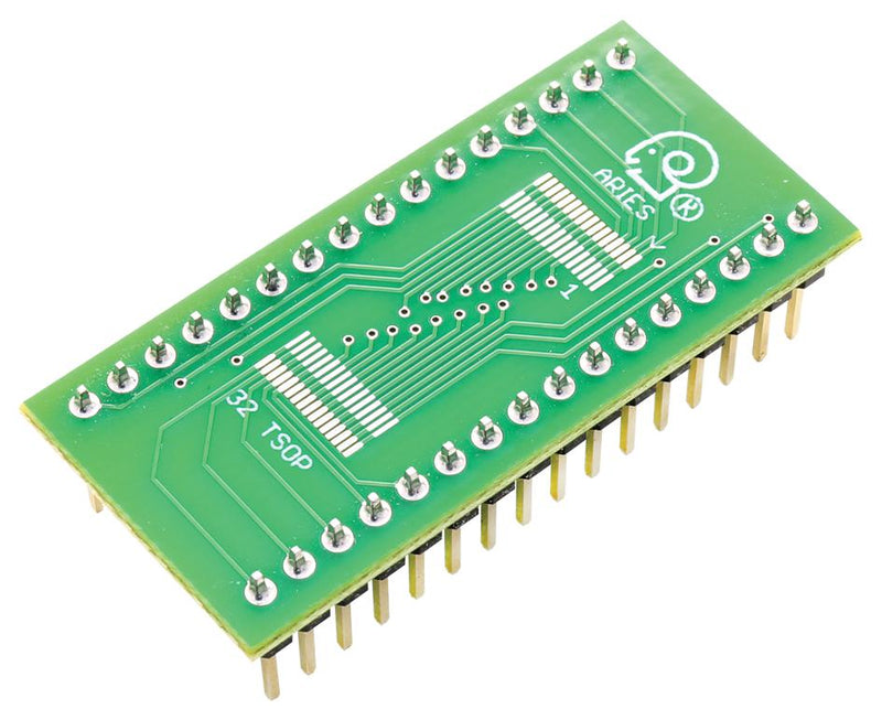 ARIES LCQT-TSOP32-1 IC Adapter, 32-TSOP to 32-DIP, 2.54mm Pitch Spacing, 15.24mm Row Pitch