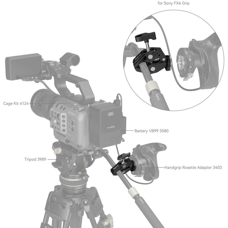 SmallRig Super Clamp with ARRI-Style Rosette Mount