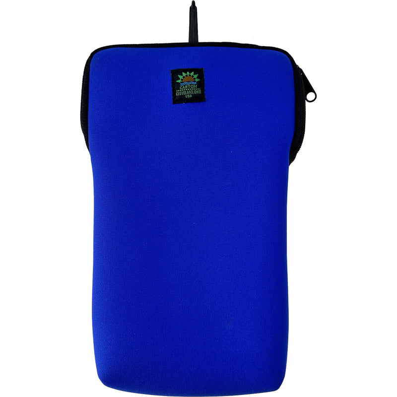 Dot Line Wide-Mouth Neoprene Lens Pouch (Blue, X-Large)