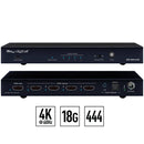 Key Digital 1x4 4K HDMI Distribution Amplifier with Audio De-Embedding/Down Conversion