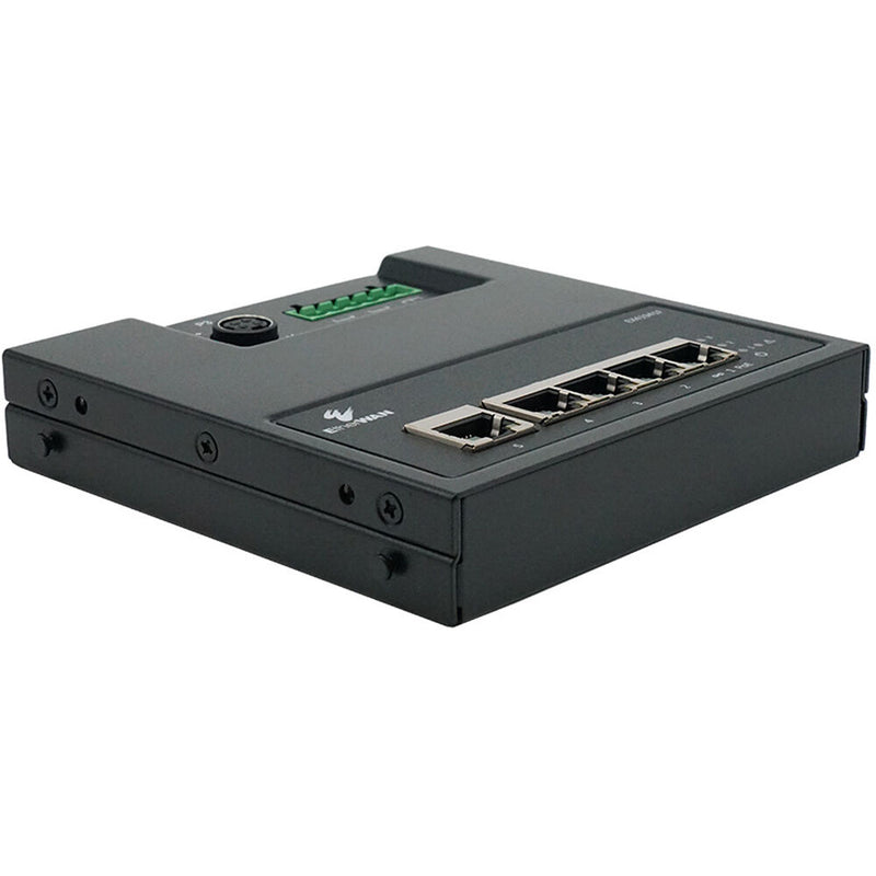 EtherWAN Hardened Unmanaged 4-Port Gigabit PoE & 1-Port Gigabit RJ45 Ethernet Switch (Horizontal Housing)