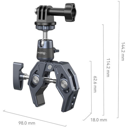 SmallRig Super Clamp with 360&deg; Ball Head Mount for Action Cameras