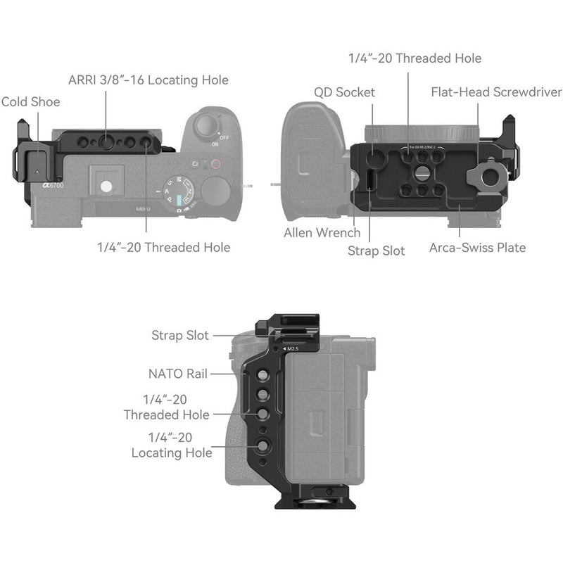 SmallRig Half Camera Cage for Select Sony Alpha Series Cameras