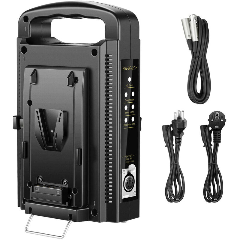 Neewer Dual-Channel V-Mount Battery Charger with XLR Output