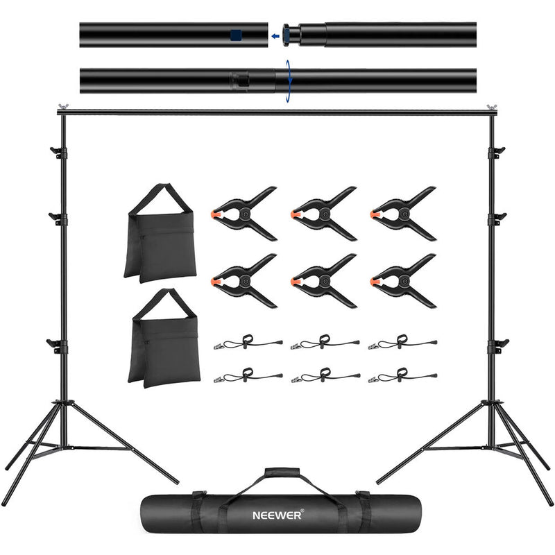 Neewer Adjustable Backdrop Stand Kit (8.5 x 10')