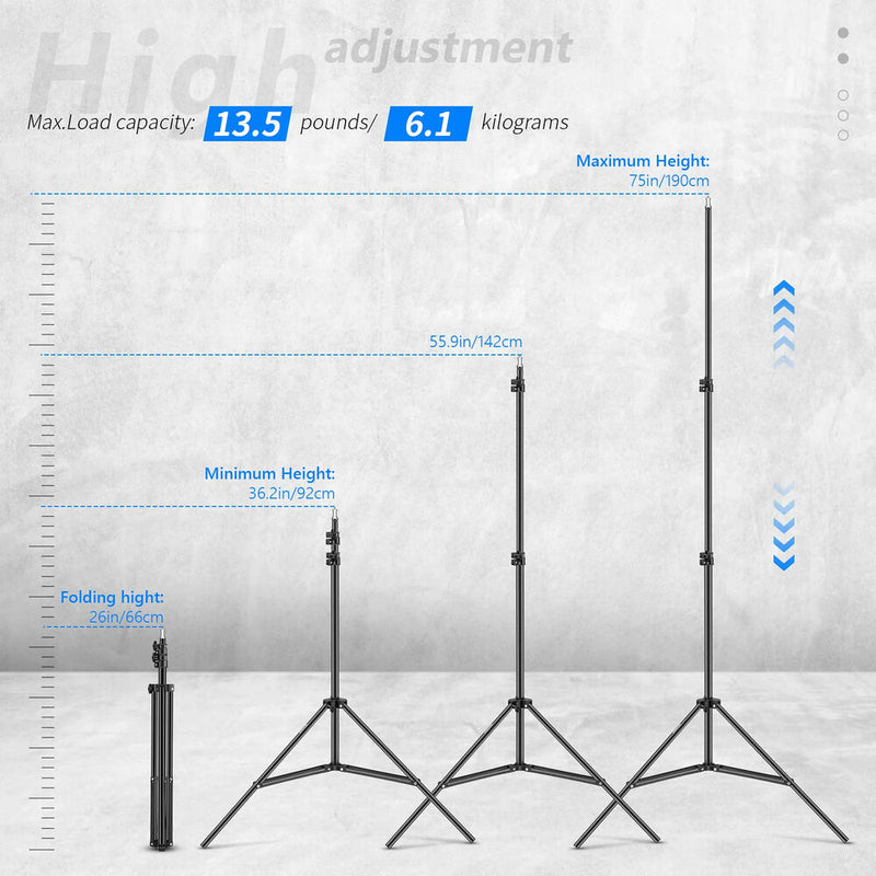 Neewer Photography Light Stand (6.23', 2-Pack)