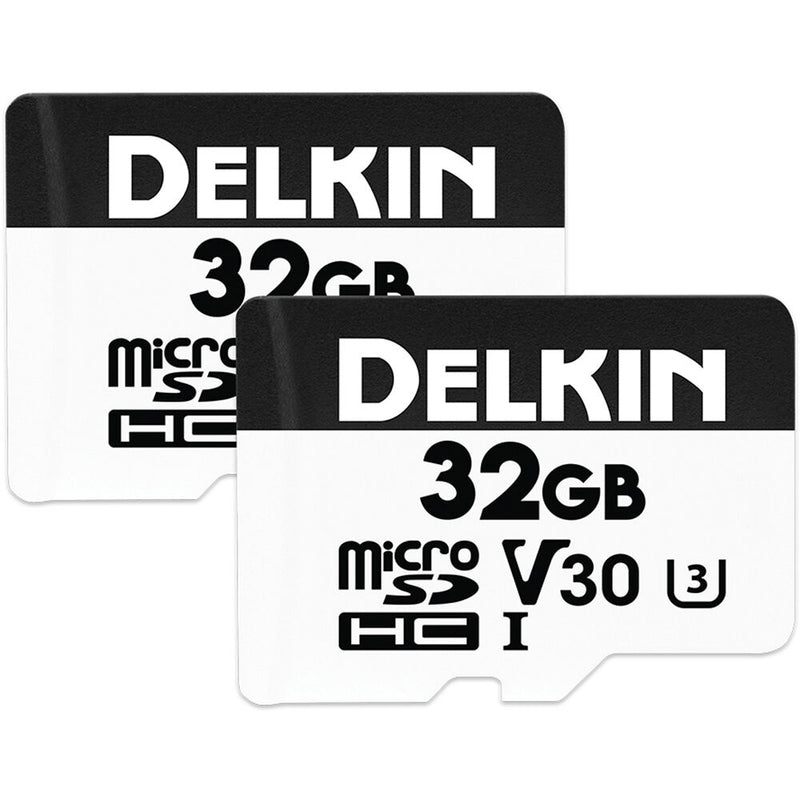 Delkin Devices 32GB Hyperspeed UHS-I microSDHC Memory Card with SD Adapter (2-Pack)