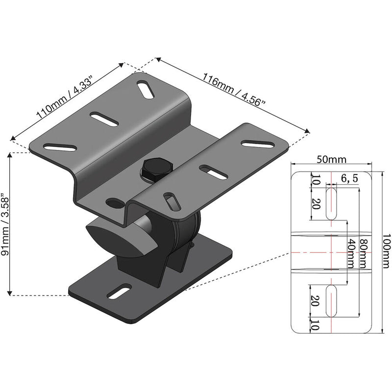 Videotel Digital HyperSound Metal Ceiling / Wall Mount Bracket