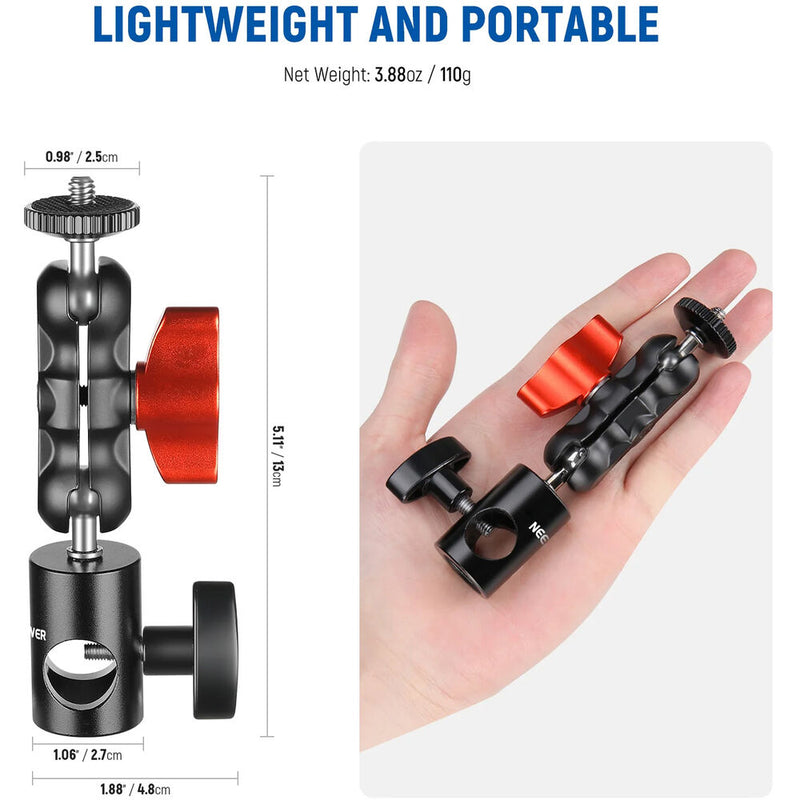 Neewer Dual Joint Tilt Bracket with C-Stand Boom Arm Adapter