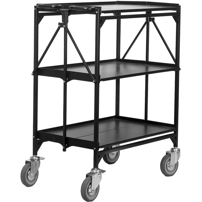 Master Grade BC-3010 Collapsible 3-Shelf Utility Cart (Black)