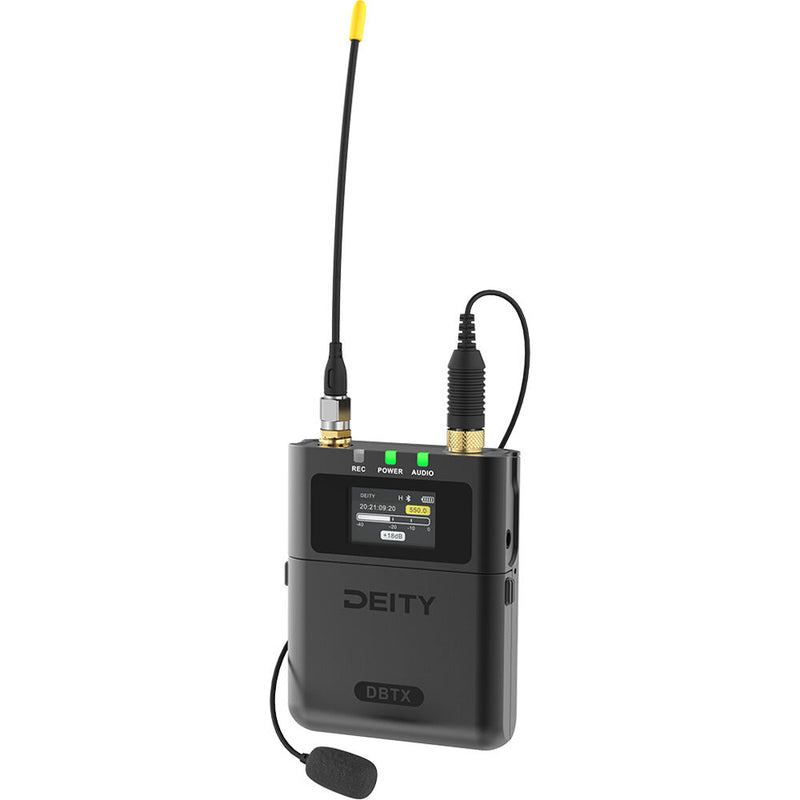 Deity Microphones Theos DBTX Digital Wireless Bodypack Transmitter with Omni Lavalier Microphone (US: 550 to 960 MHz)