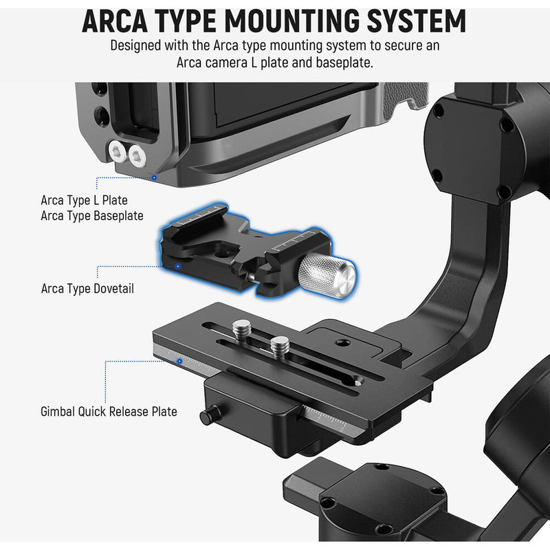 Neewer GA004 Mini Arca-Type Clamp for Select Gimbals