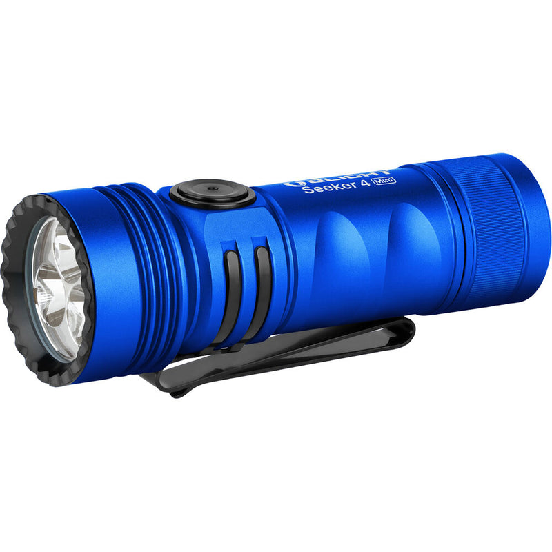 Olight Seeker 4 Mini White & UV Flashlight (Cool White Light, Blue)