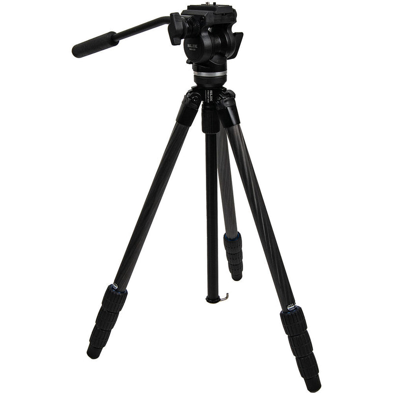 Slik Pro CF-634 Tripod with SVH-520 Fluid Video Head (Black)