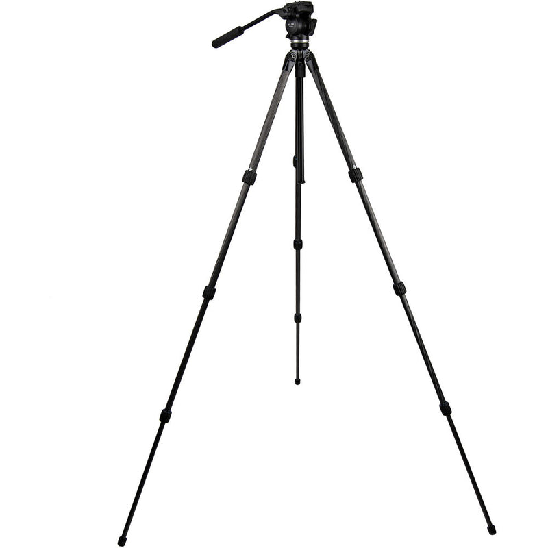 Slik Pro CF-634 Tripod with SVH-520 Fluid Video Head (Black)