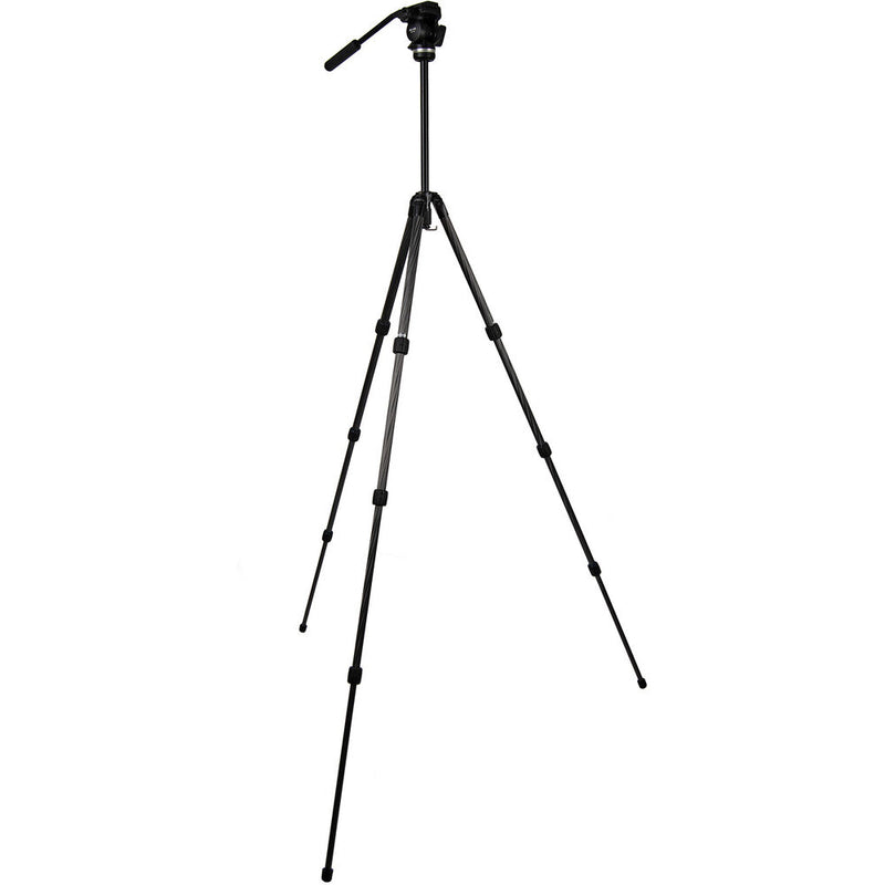 Slik Pro CF-634 Tripod with SVH-520 Fluid Video Head (Black)