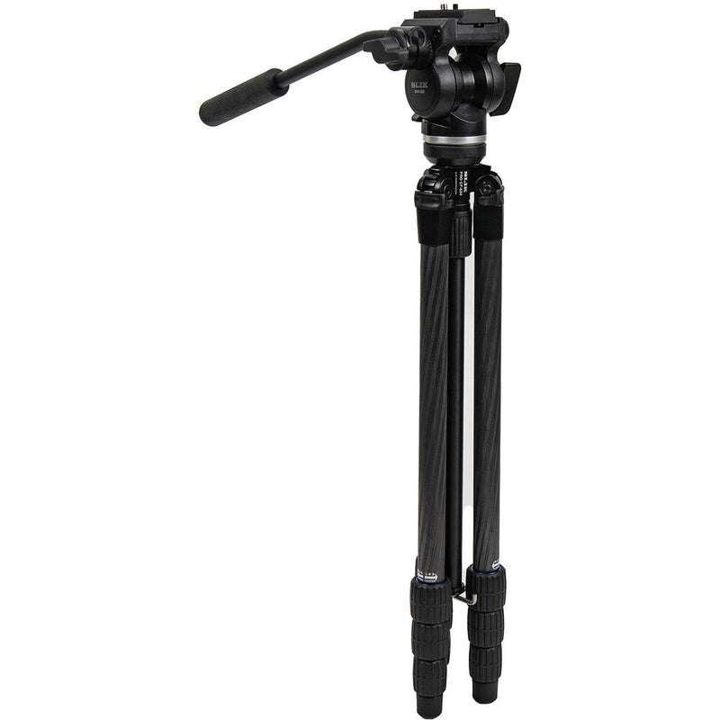 Slik Pro CF-634 Tripod with SVH-520 Fluid Video Head (Black)