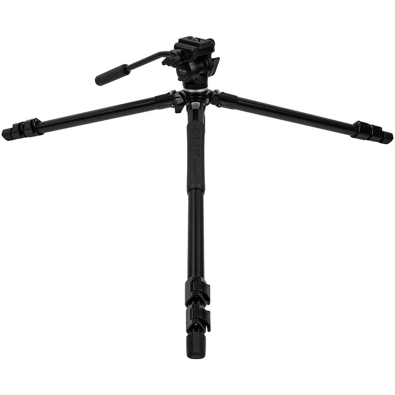 Slik Pro AL-523 Tripod with SVH-520 Fluid Head Kit (Black)