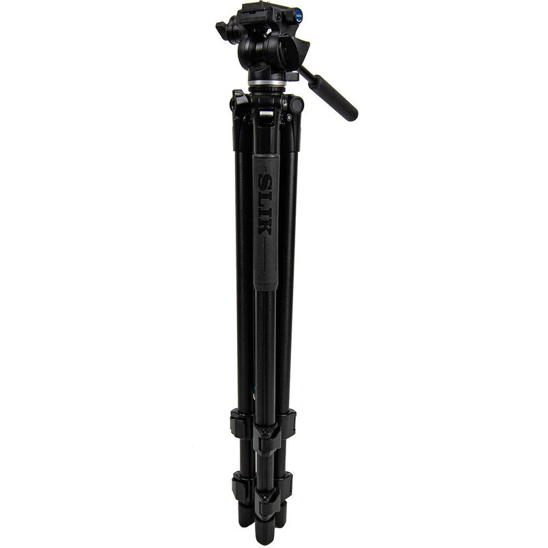 Slik Pro AL-523 Tripod with SVH-520 Fluid Head Kit (Black)