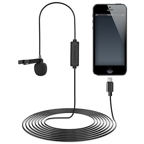 Comica Audio CVM-V01SP(MI) Omnidirectional Lavalier Microphone with Lightning Connector for iOS Devices (14.8')