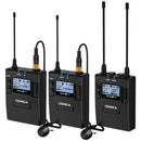 Comica Audio WM-300IIA UHF 2-Person Wireless Lavalier Microphone System (534 to 589 MHz)