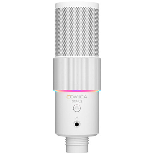 Comica Audio STA-U2A RGB USB Condenser Microphone Kit (White)