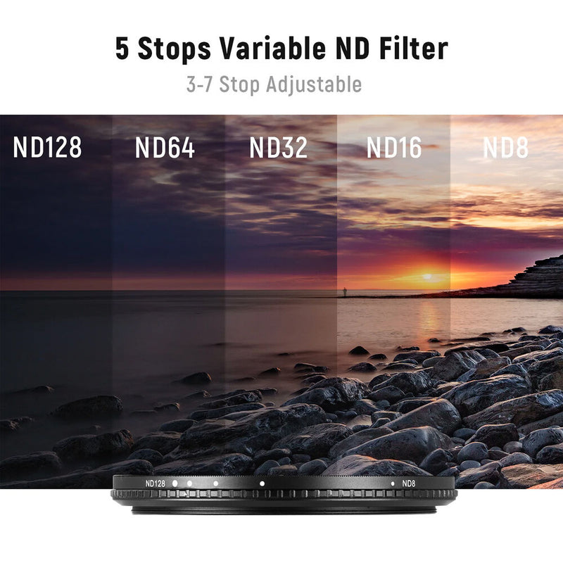 Neewer HD Variable ND Filter (37mm, 3 to 7-Stop)