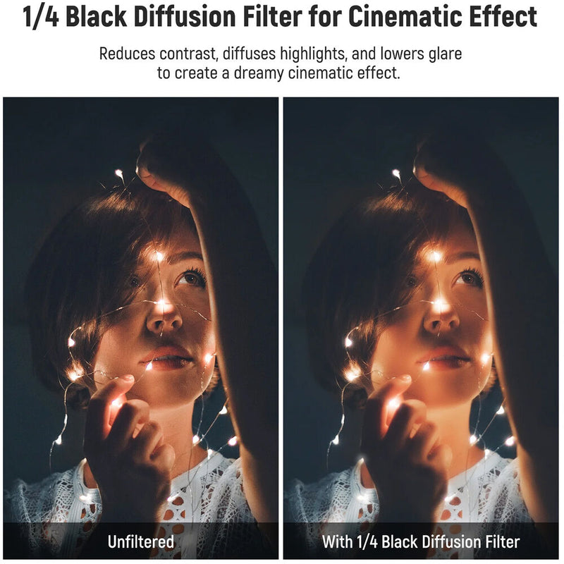 Neewer Black Diffusion Special Effect Square Filter (100 x 100mm, Grade 1/4)