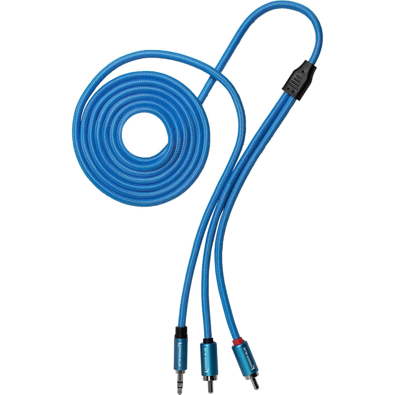 Kondor Blue Dual Male RCA to 3.5mm Stereo TRS Audio Cable (6')