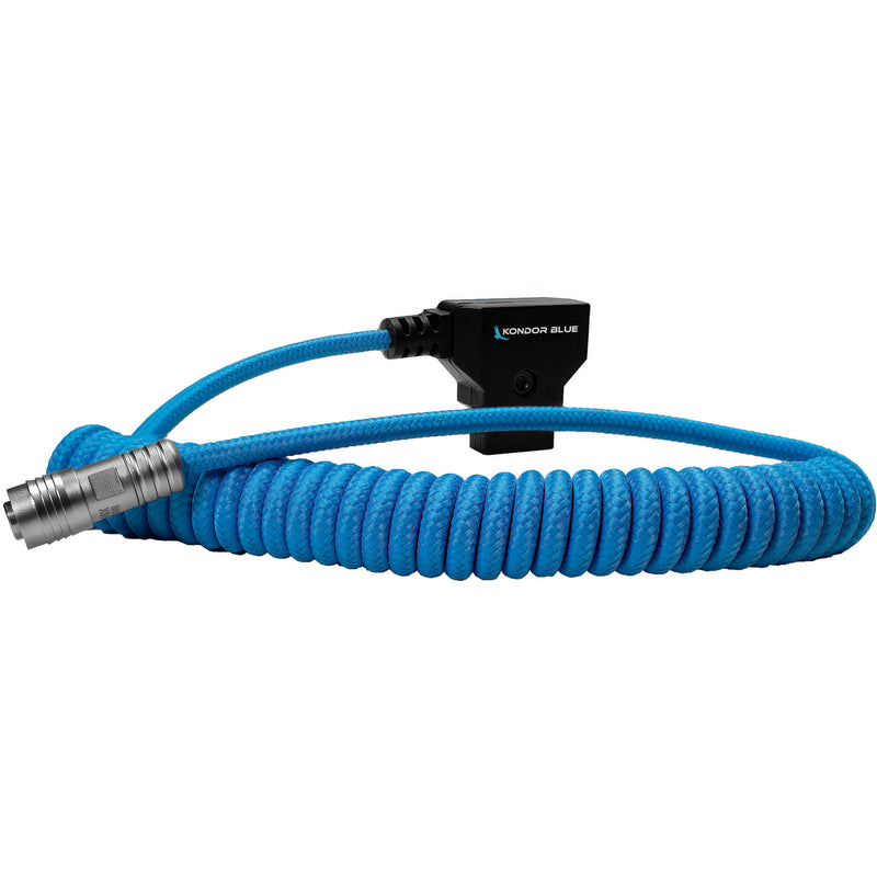 Kondor Blue Coiled D-Tap to 4-Pin Cable for Select PORTKEYS Monitors (12 to 24")