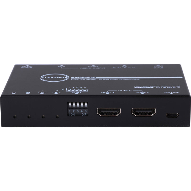 Alfatron 1x2 HDMI Distribution Amplifier with Audio De-Embedder