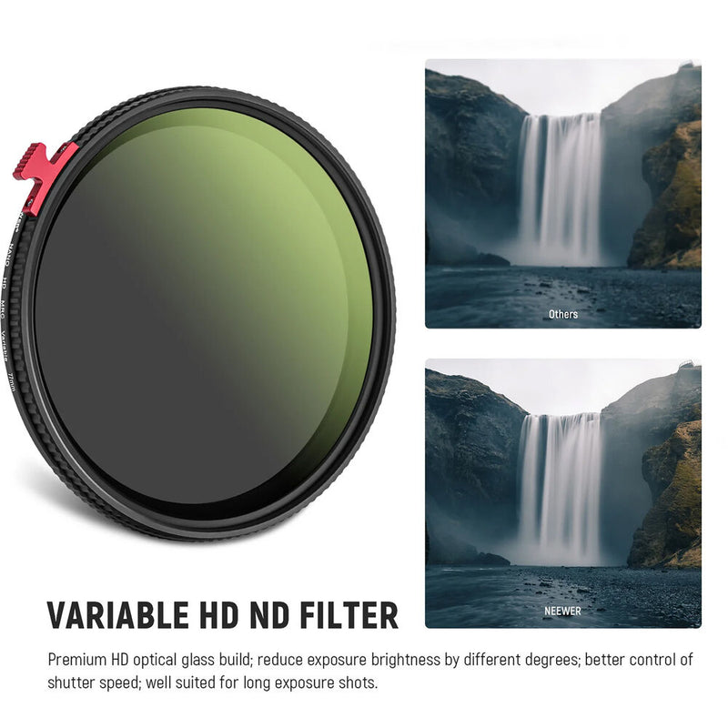 Neewer Variable ND Filter (49mm, 1 to 9-Stop)