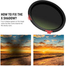 Neewer Variable ND Filter (49mm, 1 to 9-Stop)