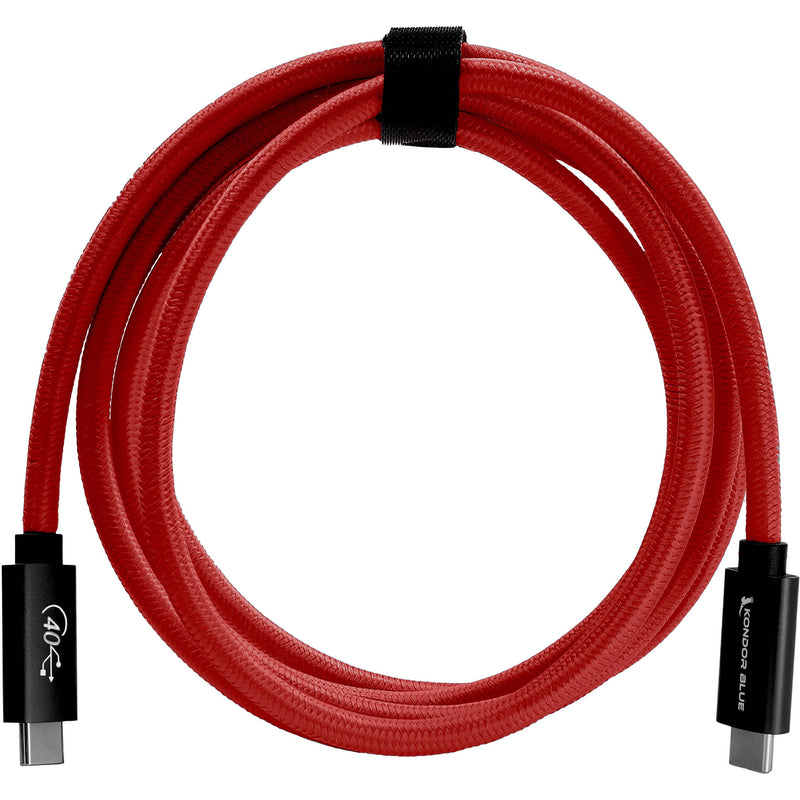 Kondor Blue Thunderbolt 4 USB-C Cable (6', Cardinal Red)