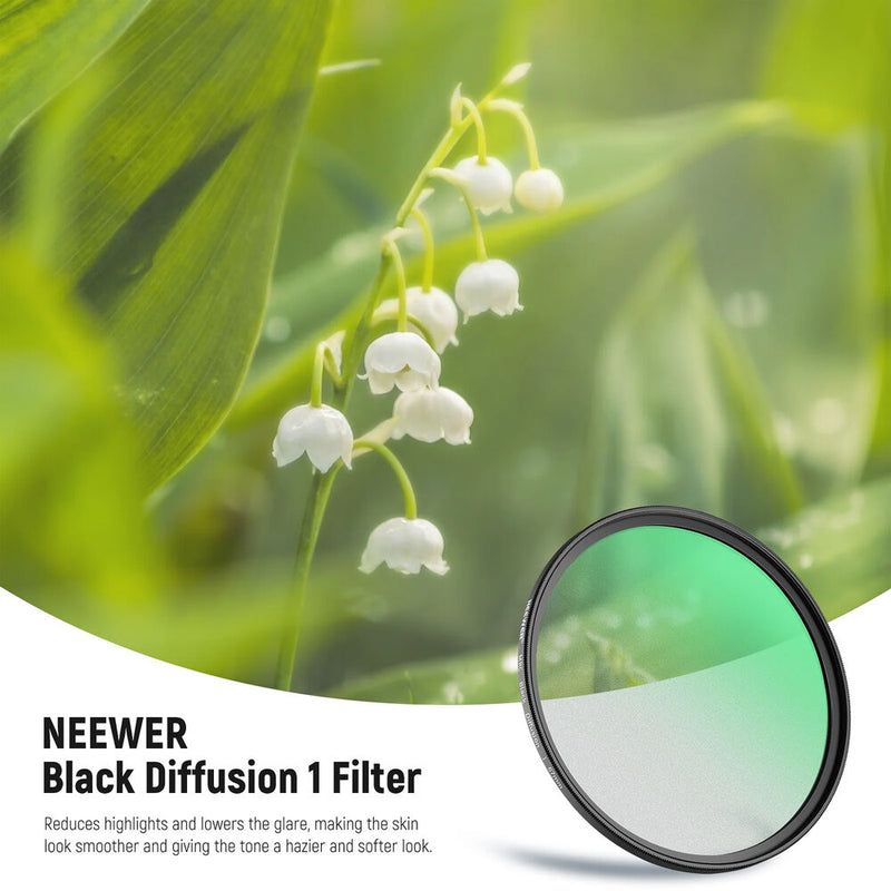 Neewer Black Diffusion Cinematic Effect Filter (82mm, Grade 1)