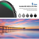 Neewer 2 in 1 Variable ND Filter and CPL Filter (62mm, 1 to 5-Stop)