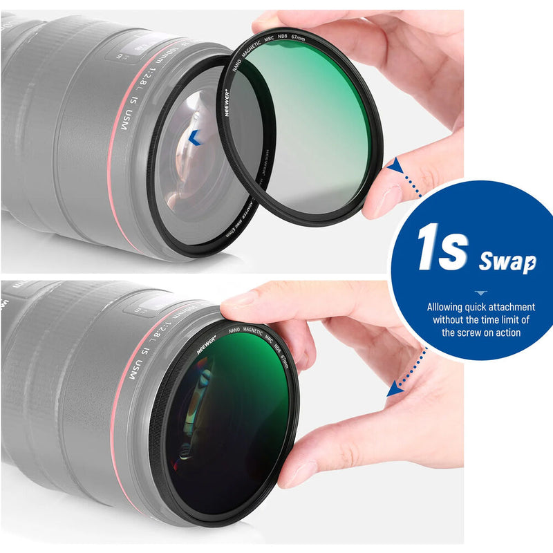 Neewer Magnetic ND Lens Filter Kit (82mm, 2-Stop, 3-Stop, 6-Stop, 10-Stop)