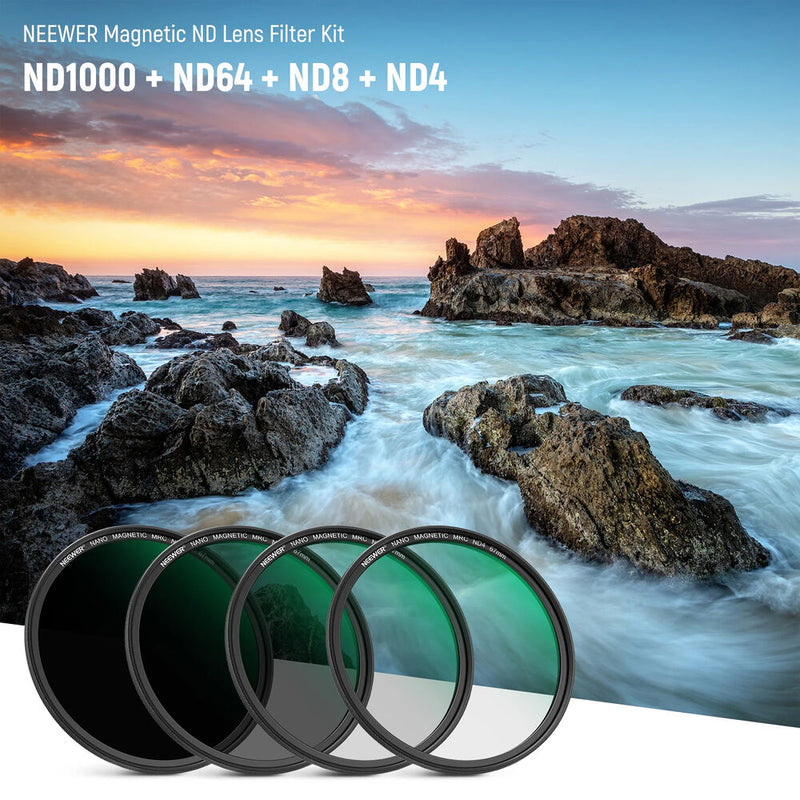 Neewer Magnetic ND Lens Filter Kit (82mm, 2-Stop, 3-Stop, 6-Stop, 10-Stop)