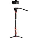 iFootage Cobra 3 Carbon Fiber Monopod with Mini Tripod Base and K5 Fluid Head