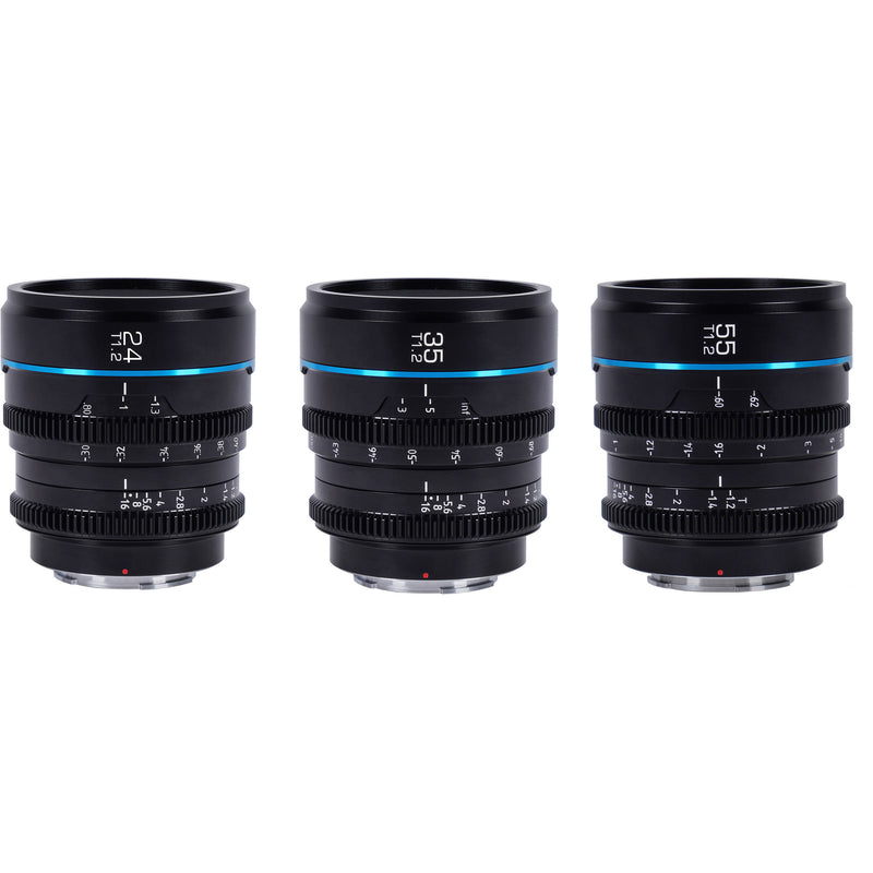 Sirui Night Walker T1.2 S35 Cine 3-Lens Set (Micro Four Thirds-Mount, Black)