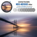 Neewer ND3-ND1000 Variable ND Filter (72mm, 1.5 to 10-stop)